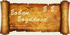 Boban Bogdanić vizit kartica